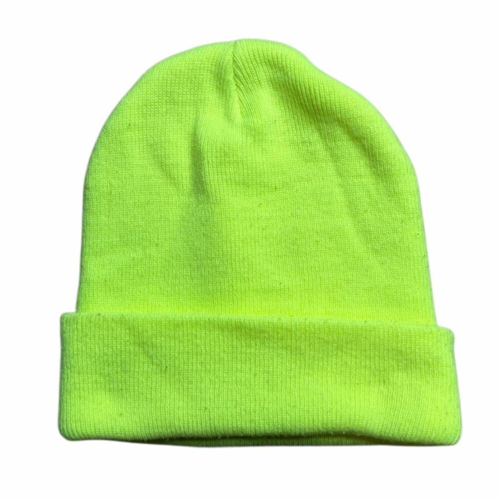 Neon Green Beanie One Size